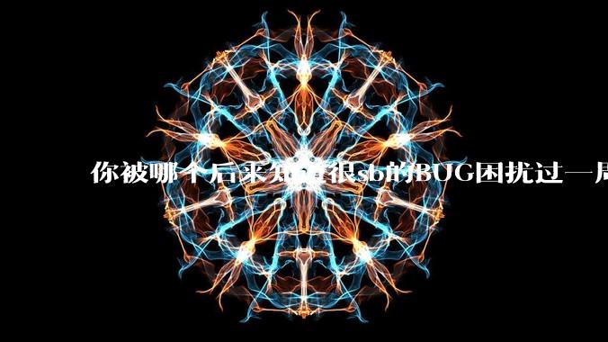 你被哪个后来知道很sb的BUG困扰过一周以上吗？
