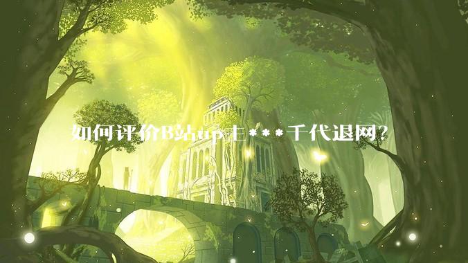 如何评价B站up主***千代退网？