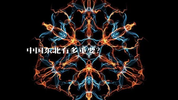 中国东北有多重要？